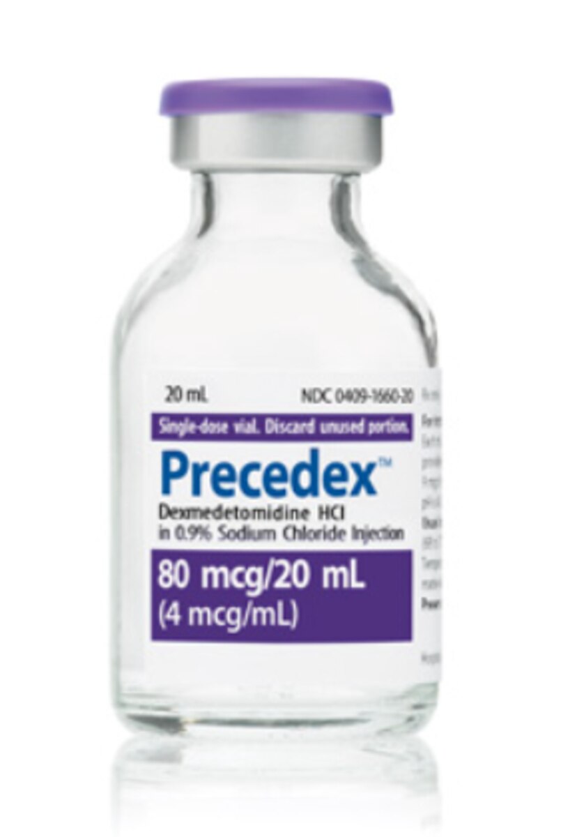 Precedex dexmedetomidine 4 mcg/mL 80 mcg/20 mL single-dose vials, carton of 10, NDC 00409-1660-20